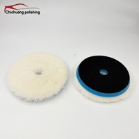 Tampon de polissage pour voiture en laine naturelle OEM, sans perte de fibres, tampon de lustrage, polisseuse à haute puissance de coupe, élimination rapide des défauts