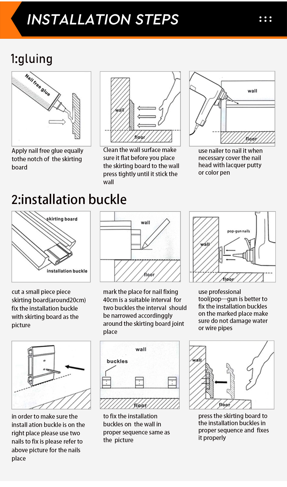 China Customized Interior Floor Skirting Board Wall Skirting Boards