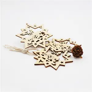 Custom Laser Cut Wooden Chip Christmas Snowflakes Confetti EmbellishmentsためCrafting Decoration