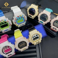 Boîtier de montre en argent 925 avec diamants VVS D Moissanite entièrement sertis, prix d'usine, style hip-hop, testeur de qualité, lunette de montre
