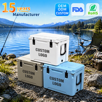 Glacière rotomoulée 45QT à parois épaisses avec décapsuleur intégré, robuste, pour usage extérieur, portable, moderne, avec chaise et panier