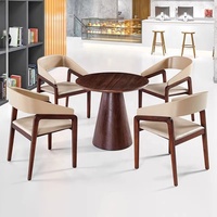 Table à manger de luxe légère pour café et restaurant, mobilier en bois moderne, tables de café, style nordique, table ronde