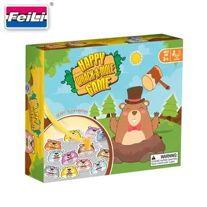 2021 Wholesales 2 in 1 Happy Whack-A-Mole bord spiel für 1-4 spieler Custom familie spiel spielzeug vorschule lernen spielzeug