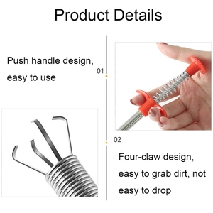 3 <span class=keywords><strong>M</strong></span> multifunktionale vierklagiger Haken biegbare Schlauch-Abwaschabwasserschuppenschuppen - Product Image 5