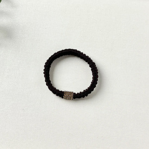 Twisted Circle Braided Hair <b>Tie</b> Nylon Weaving Off White Black <b>Brown</b> Casual Headdress - Product Image 4