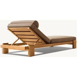 Bán Hot biệt thự nhà ngoài trời Chaise phòng chờ ghế Lounger giường gỗ tếch đồ nội thất Patio - Product Image 4