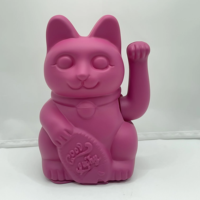 Usine Artisanat En Plastique Agitant Un Chat Chanceux Ornement De Bureau Figurines De Chat De Table Décorations Pour La Maison Fortune Chat Sculpture