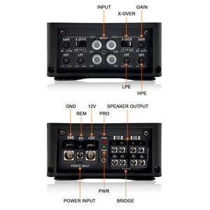AudioWinner A100.4D Class D 4-Channel 100W 4 Ohm High-Power Digital <strong>Car</strong> <strong>Amplifier</strong> with Crossovers for <strong>Car</strong> Audio Systems - Product Image 3