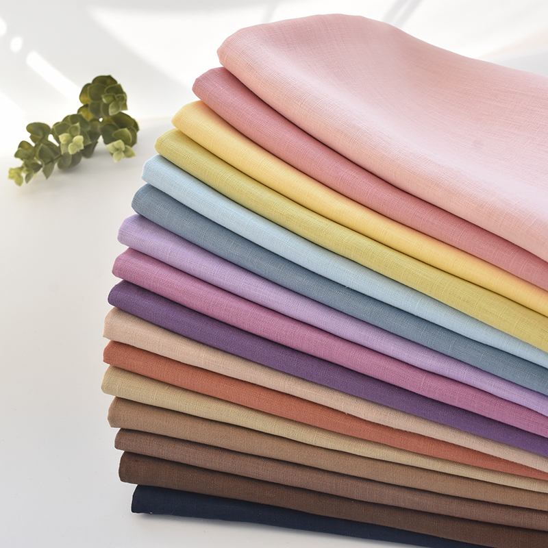 Оптовая продажа, Экологически чистая льняная ткань, разноцветная блестящая льняная ткань для одежды, рубашек, шорт, окрашенная пряжей, 100% льняная простая ткань