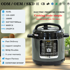 Olla a Presión Eléctrica de 5L/6L, Acero Inoxidable, Digital Inteligente con Función de Mantener Caliente para Comidas Familiares - Product Image 2