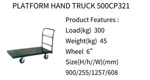 Carro de plataforma de acero plano plegable de 300kg, camión de mano para plataforma de carro de carga y almacenamiento - Product Image 2