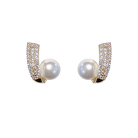 Boucles d'oreilles clous classiques tendance pour femme, couleur argent, double usage, pour mariage, soirée, boîte de nuit, bijoux simples