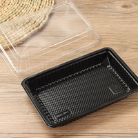 Boîtes d'emballage rectangulaires en plastique scellées de qualité alimentaire pour la vente en gros, idéales pour les beignets, gâteaux, rouleaux, pâtisseries et pains