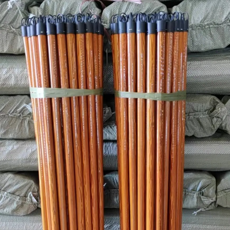 PVC Coated broom handle wood broom sticks eucalyptus brush broom pole