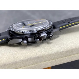 Meilleure version BLS 44 mm, cadran squelette noir de 15 mm d'épaisseur, aiguilles jaunes, bracelet en cuir noir A3869 - Product Image 5