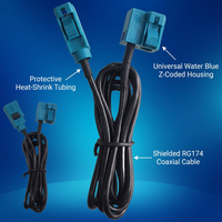 Câble coaxial FAKRA Z femelle-femelle RG174 universel bleu marine pour antenne GPS automobile, câble d'extension radio RF Pigtail