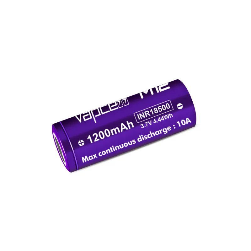 Vapcell M12 18500 1200mah 10A التفريغ المستمر 18500 عالية الحالي ليثيوم أيون 18500 بطارية لمضيا