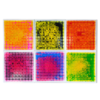 2024 nouveau jouet sensoriel éducatif personnalisé Massage texturé liquide lave tapis sensoriel coloré Gel sol activité carreaux pour l'autisme