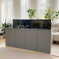 Aquarium en verre de luxe commercial, grand et long, sur mesure, pour magasin, hôtel, salon