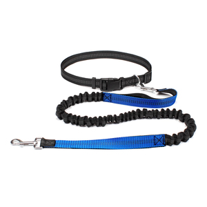 Tali anjing nilon dapat diatur dengan sabuk pinggang & tali dada bebas genggam untuk hewan peliharaan berjalan berlari & Aksesori Jogging dengan tali traksi - Product Image 4
