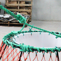Nouvelle Nasse d'Aquaculture en PEHD avec Cadre en Acier pour Crevettes et Poissons, Grandes Nasses à Crabes avec Couches Inférieures, Cage à Filet pour Crabes des Neiges
