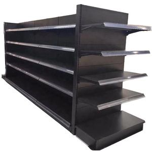 Bán nhà máy trực tiếp hai mặt Gondola hiển thị giá nhiệm vụ ánh sáng kim loại thiết kế cho siêu thị và cửa hàng kệ - Product Image 1