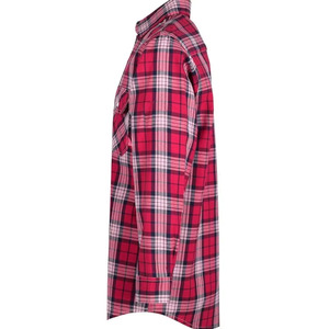 ملابس مقاومة للحريق من الفئة 2، قميص مخطط مصبوغ بخيوط مقاومة للحريق بأكمام قطنية 7.5 أونصة وأزرار يوريا - Product Image 3