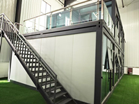Maison conteneur économique préfabriquée extensible, maisons pliantes rapides en béton, conteneurs de stockage pliables, unités pliables, bureaux portables