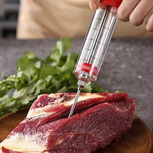 Mingxiang 30ml paslanmaz çelik et enjektör kiti plastik barbekü Marinade türkiye kanatlı araçları için et iğne ile enjektör şırınga - Product Image 4