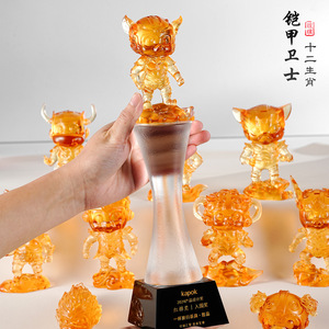 Crystal Zodiac <b>Trophy</b> 8x32cm Laser <b>Engraved</b> Glass Award For Conference Business Gifts - Product Image 3