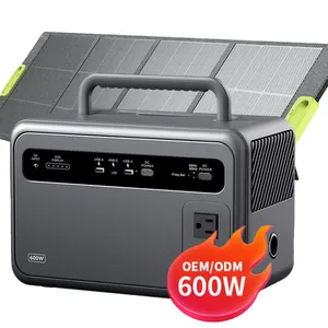 New Power Supply 600W Portable Power Station Lithium AC DC Output Solar Power Generator For House