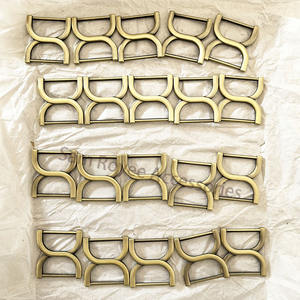 Boucle en métal de 25mm Accessoires pour sac à main Boucle de ceinture <span class=keywords><strong>Double</strong></span> anneau en forme de d Boucles de ceinture Connecteur de sangle croisée - Product Image 5