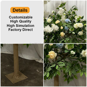 Arrangement de table d'intérieur personnalisé Décoration de mariage Roses Glycine Arbre fleuri Faux <span class=keywords><strong>buisson</strong></span> Plante Arbre de <span class=keywords><strong>cerisier</strong></span> artificiel - Product Image 2