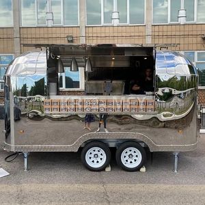 2025 Street Using Vintage Truck New Style OEM Food Trailer CE DOT Approved Fast Coffee Catering <b>Cart</b> - Product Image 3