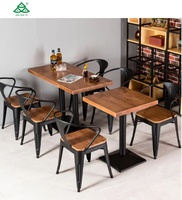 Table à manger Offre Spéciale Meubles de restaurant en bois modernes Cadre de siège en métal de style industrielEnsembles de table et de chaises Ensemble de café
