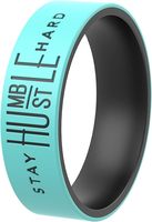 Bague d'anniversaire en silicone bicolore avec logo personnalisé pour elle - Bague de promesse de fiançailles flexible gravée au laser pour femme