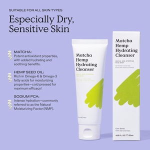 Nettoyant Visage Quotidien Doux au Matcha et aux Graines de Chanvre Marque Blanche – Sans Résidu, Maintient la Barrière Cutanée Saine, Nettoyage en Profondeur - Product Image 2