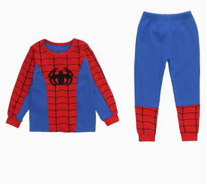 ชุดนอนการ์ตูนซูเปอร์ฮีโร่สุดน่ารักสำหรับเด็กผู้ชาย ชุดนอนสองชิ้น ชุดนอนใส่สบายสำหรับอยู่บ้าน - Product Image 1