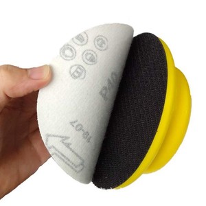 Disque de ponçage en mousse P180 jaune, adhésif, pour polissage manuel du bois, 1, 2, 3, 4, 5 pouces - Product Image 1