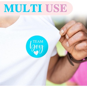Autocollants pour fête <span class=keywords><strong>de</strong></span> révélation du sexe, autocollants <span class=keywords><strong>de</strong></span> vote pour équipe garçon ou équipe fille, jeu <span class=keywords><strong>de</strong></span> révélation du sexe garçon ou fille, bleu et rose - Product Image 5