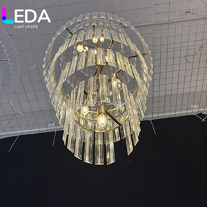 Lámparas LEDA de acrílico de 60*140 cm, lámparas de techo, candelabros para bodas y eventos. - Product Image 2