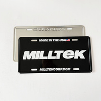 Plaque d'immatriculation personnalisée en métal gaufré, plaque de numéro de voiture avant et arrière avec logo en relief