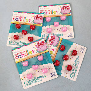 Vela de pastel de cumpleaños de simulación de fruta en forma de cereza, decoración de postre pequeño, cerezas pequeñas de <span class=keywords><strong>Nochevieja</strong></span> sin humo - Product Image 2