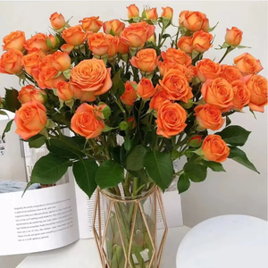 Vente en gros de petites roses en soie faites à la main multi-têtes Shandong lot direct décrochage de mariage noël saint valentin graduation <span class=keywords><strong>Halloween</strong></span> - Product Image 3