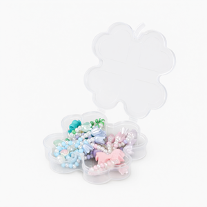 Boîte de rangement transparente en plastique pour fleurs et trèfles, petite boîte portable pour bijoux, perles, accessoires pour cheveux - Product Image 2