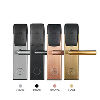 Système de serrure de porte d'hôtel électronique RFID avec carte intelligente, poignée de porte à accès sans clé, logiciel de gestion des accès, système de serrure de porte à carte intelligente
