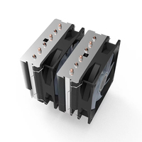 Radiador de CPU de doble torre con 6 tubos de calor, enfriador RGB para jugadores DBF120