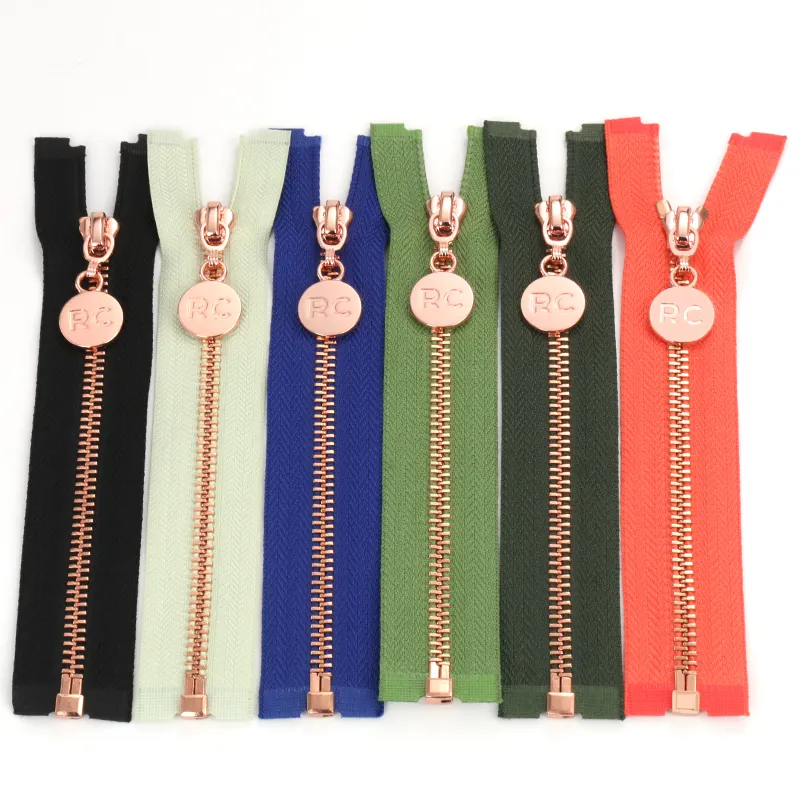 Производитель на заказ 3 #5 #8 # длинная цепь с открытым концом с закрытым концом металлическая молния для сумок одежды