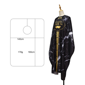 Capa de Barbero con Cintura Ajustable, Impermeable, Antiestática, de Poliéster, Delantal de Peluquería - Product Image 2