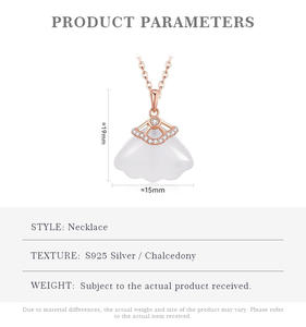 ALICE Alice Perhiasan Kelas Atas Liontin Giok Hetian Kalung Perak Sterling S925 - Product Image 5